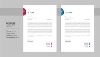 Letterhead Format Template, Business Style Letterhead Design Template. Company Letterhead Template Designs. vector