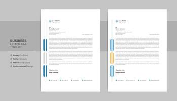 Letterhead Format Template, Business Style Letterhead Design Template. Company Letterhead Template Designs. vector