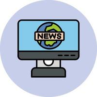 icono de vector de informe de noticias