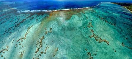Polynesia Cook Islands reef aerial view photo