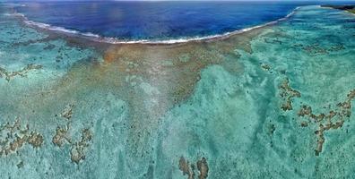 Polynesia Cook Islands reef aerial view photo