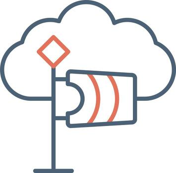 icono de vector de nube