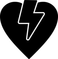 icono de vector de corazón roto