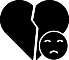 Broken Heart Vector Icon