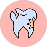 caries diente vector icono