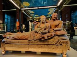 Etruscan Sarcophagus of the Spouses husband and wife photo