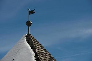 Dolomites old house wind sign photo