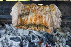 veal roast on barbecue photo