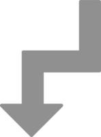 Zigzag Arrow Vector Icon