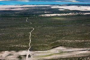 endless road view in shark bay Australia photo