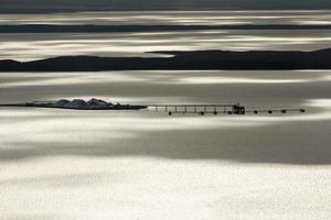 Saline aerial view in shark bay Australia photo