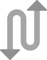 Zigzag Arrow Vector Icon