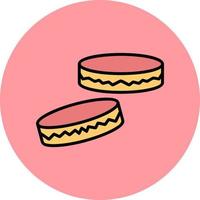 icono de vector de macarrón