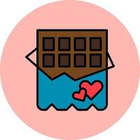 icono de vector de barra de chocolate