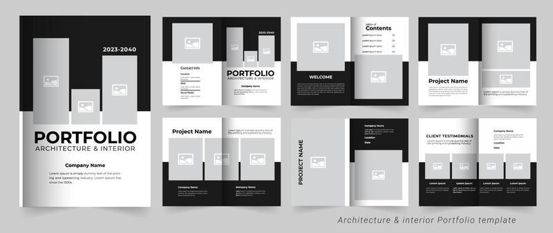 Company Portfolio Template Vector Art, Icons, and Graphics for Free ...