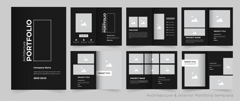 Portfolio or real estate portfolio or architecture portfolio or interior portfolio design template vector