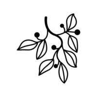 mano dibujado bosquejo flor aislado en blanco antecedentes. sencillo garabatear estilo. vector