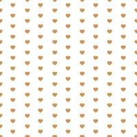 Brown Seamless Hearts Pattern On White Background vector