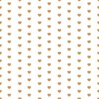 Brown Seamless Hearts Pattern On White Background vector