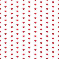 Red Seamless Hearts Pattern On White Background vector