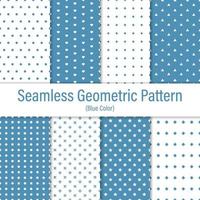 Elegant Blue And White Seamless Geometric Pattern Set vector