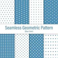 Elegant Blue And White Seamless Geometric Pattern Set vector