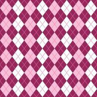 Pink White Seamless Argyle Pattern vector