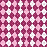 Pink White Seamless Argyle Pattern vector