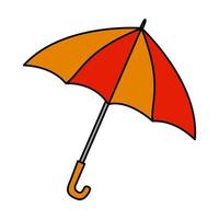 Autumn umbrella isolated. Yellow umbrella. Autumn weather. vector