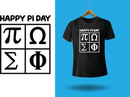 Pi day t shirt design vector