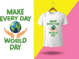 Happy world day t shirt design vector