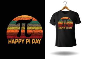 diseño de camiseta feliz día pi vector