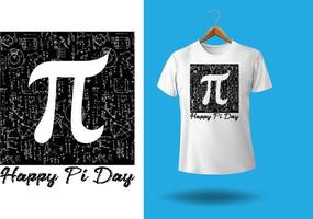 Happy pi day t shirt design vector