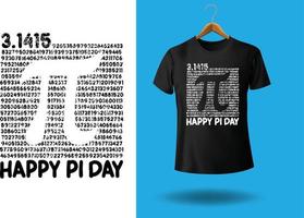 diseño de camiseta feliz día pi vector
