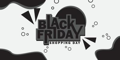 Black friday landing page monochrome style vector