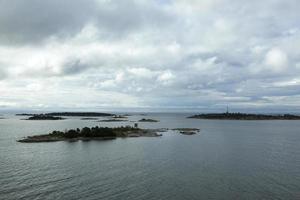 helsinki afueras con un faro en el Mañana foto