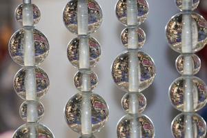 Tour eiffel inside Bubbles crystal balls suspended in air photo