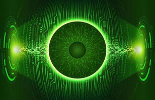 Modern Eye Holograph on Technology Background vector