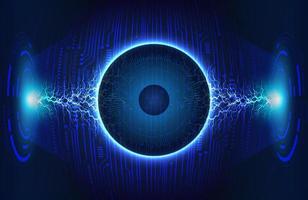 Modern Eye Holograph on Technology Background vector