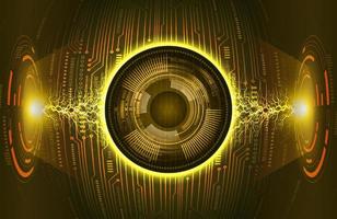 Modern Eye Holograph on Technology Background vector