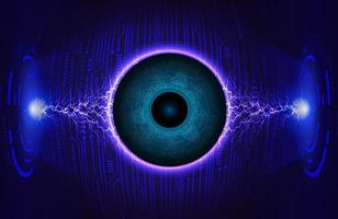 Modern Eye Holograph on Technology Background vector