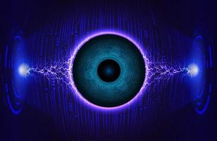 Modern Eye Holograph on Technology Background vector