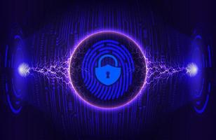 Modern Cybersecurity Technology Background with padlock vector