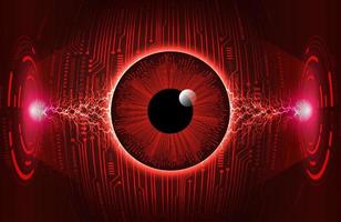 Modern Eye Holograph on Technology Background vector