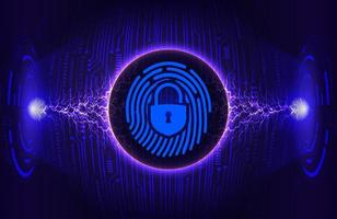 Modern Cybersecurity Technology Background with padlock vector