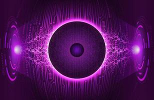 Modern Eye Holograph on Technology Background vector