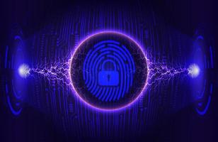 Modern Cybersecurity Technology Background with padlock vector