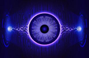 Modern Eye Holograph on Technology Background vector