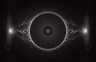 Modern Eye Holograph on Technology Background vector