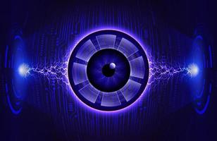 Modern Eye Holograph on Technology Background vector